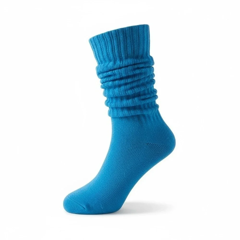 Vibrant High-Calf Slouchy Soft Casual Womens Socks 5.5-8.5 Thick Athletic 6 Pack